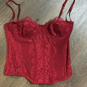 Urban Outfitters Red Corset Top